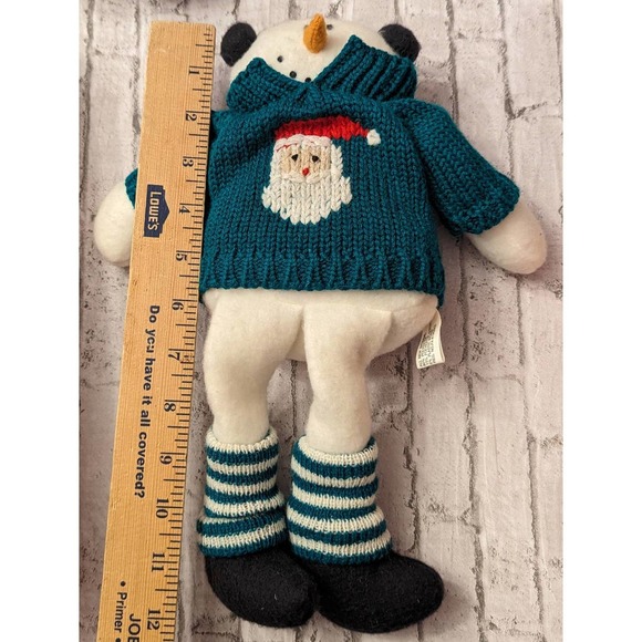 Plush Christmas Snowman with Sweater -Terry's Village - Picture 5 of 5
